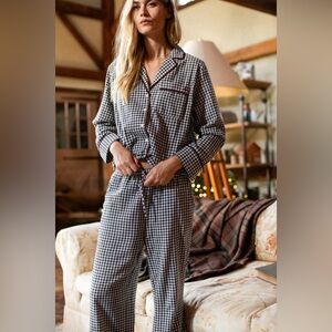 NWT Marea Flannel Navy/White Pajamas
